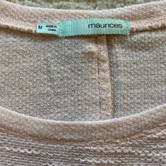 Maurices Light Pink Long Sleeve Top with Studded Details - Picture 2 of 4